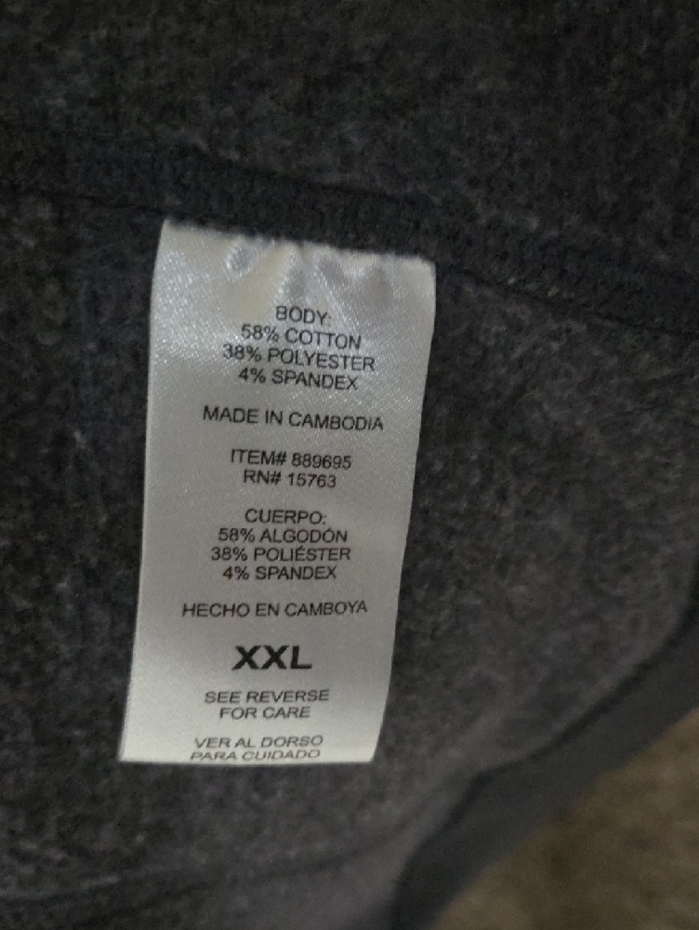 Champion Gray XXL Hoodie with Fleece Lining - Picture 10 of 16